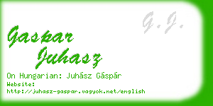 gaspar juhasz business card